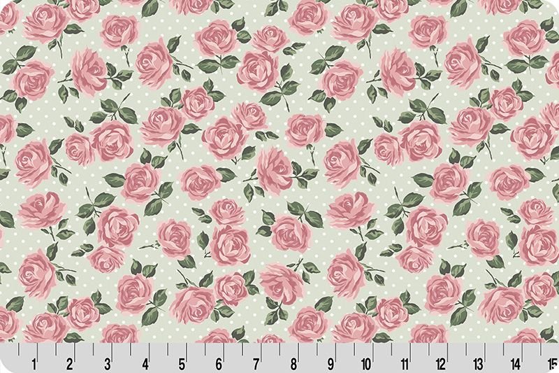 Shannon Fabrics Quilting Cuddle Cottage Rose Lane Briar Meadow 1.5mm 44" Wide Minky Fabric - On Pins & Needles Quilting Co.