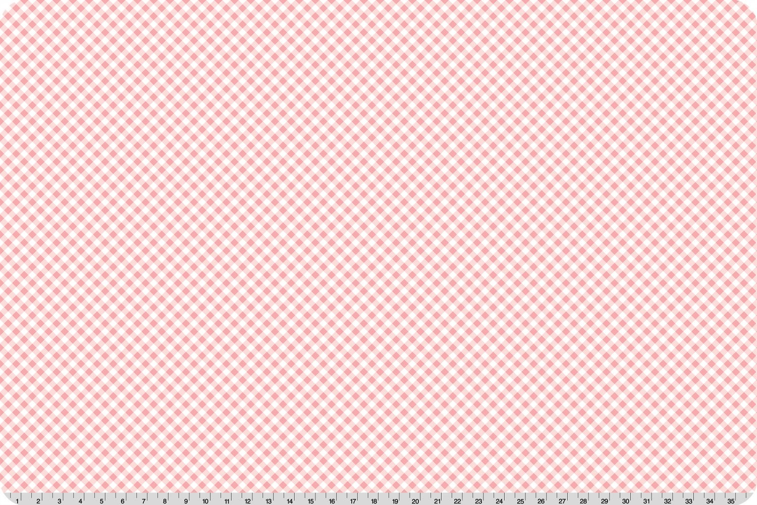 Shannon Fabrics Quilting Cuddle Cottage Rose Lane Gingham Seashell 1.5mm 44" Wide Minky Fabric - On Pins & Needles Quilting Co.