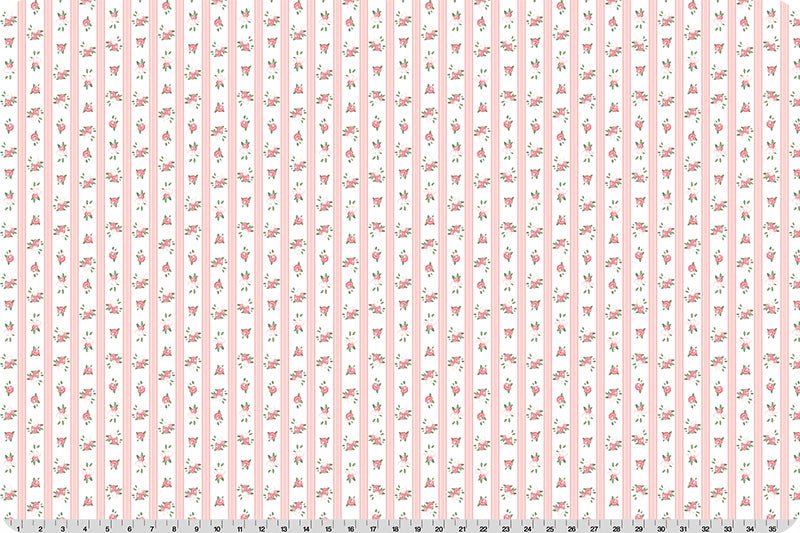 Shannon Fabrics Quilting Cuddle Cottage Rose Lane Nottinghill Seashell 1.5mm 44" Wide Minky Fabric - On Pins & Needles Quilting Co.