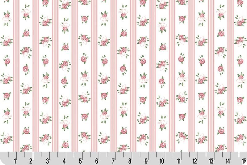 Shannon Fabrics Quilting Cuddle Cottage Rose Lane Nottinghill Seashell 1.5mm 44" Wide Minky Fabric - On Pins & Needles Quilting Co.