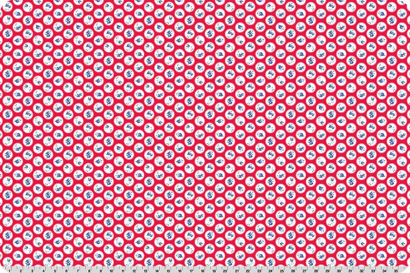 Shannon Fabrics Quilting Cuddle Cottage Rose Lane Windsor Candy Apple 1.5mm 44" Wide Minky Fabric - On Pins & Needles Quilting Co.