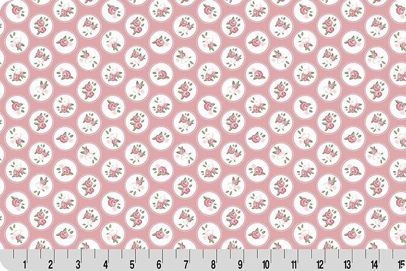 Shannon Fabrics Quilting Cuddle Cottage Rose Lane Windsor Seashell 1.5mm 44" Wide Minky Fabric - On Pins & Needles Quilting Co.