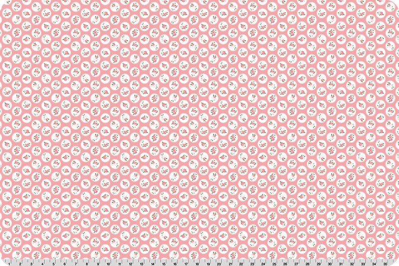 Shannon Fabrics Quilting Cuddle Cottage Rose Lane Windsor Seashell 1.5mm 44" Wide Minky Fabric - On Pins & Needles Quilting Co.