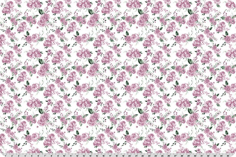 Shannon Fabrics Quilting Cuddle Garden Bouquet Snow 1.5mm 44" Wide Minky Fabric - On Pins & Needles Quilting Co.