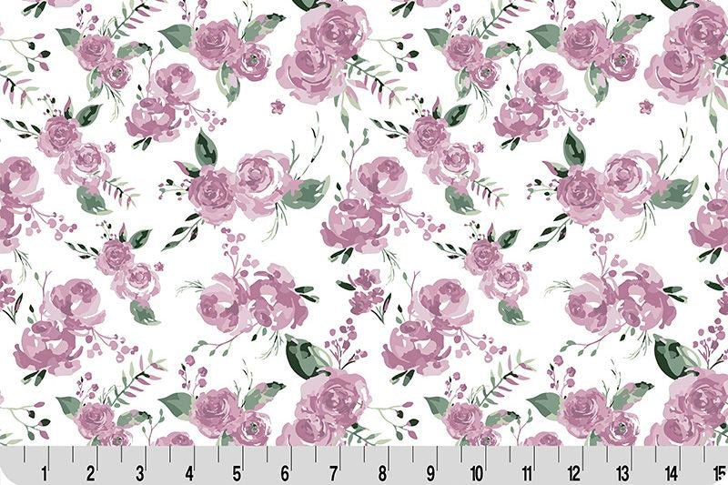 Shannon Fabrics Quilting Cuddle Garden Bouquet Snow 1.5mm 44" Wide Minky Fabric - On Pins & Needles Quilting Co.