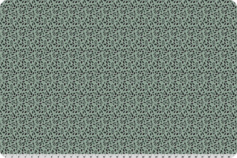 Shannon Fabrics Quilting Cuddle Garden Leaves Green 1.5mm 44" Wide Minky Fabric - On Pins & Needles Quilting Co.