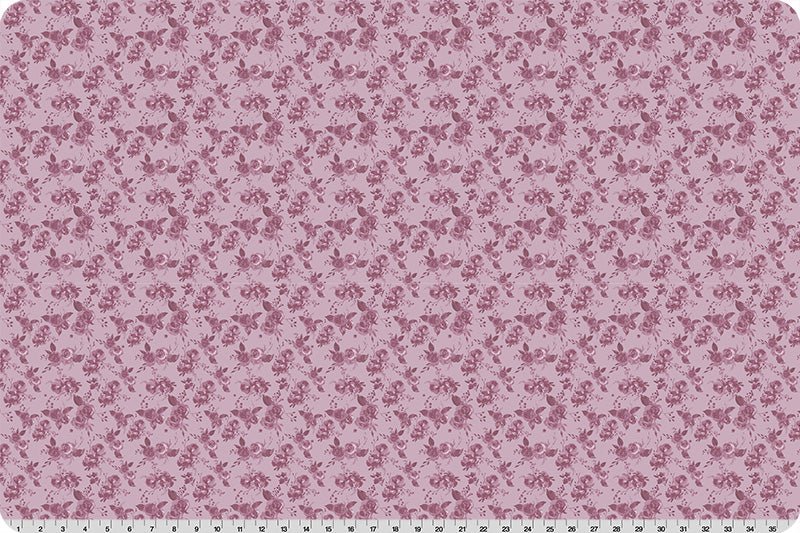 Shannon Fabrics Quilting Cuddle Garden Tonal Woodrose 1.5mm 44" Wide Minky Fabric - On Pins & Needles Quilting Co.