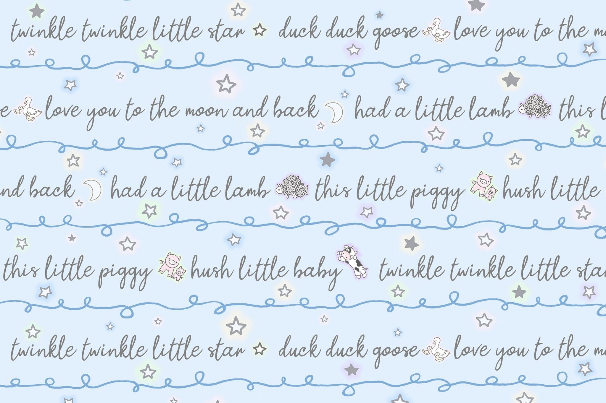 Shannon Fabrics Quilting Cuddle Goodnight Farm Lullaby Pastel 1.5mm 44" Wide Minky Fabric