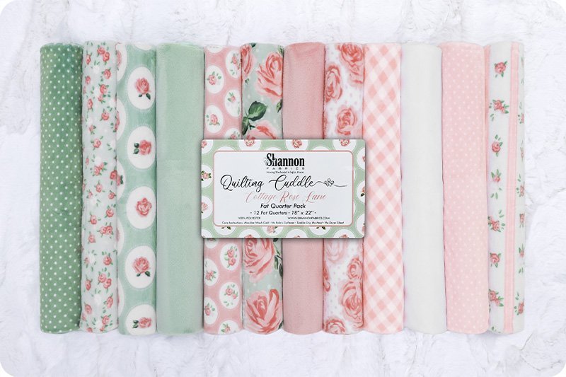 Shannon Fabrics Quilting Cuddle Minky Fabric Fat Quarter Pack Cottage Seashell - On Pins & Needles Quilting Co.