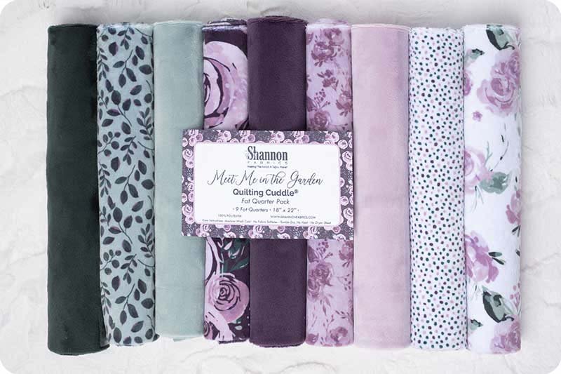 Shannon Fabrics Quilting Cuddle Minky Fabric Fat Quarter Pack Meet Me in the Garden - On Pins & Needles Quilting Co.