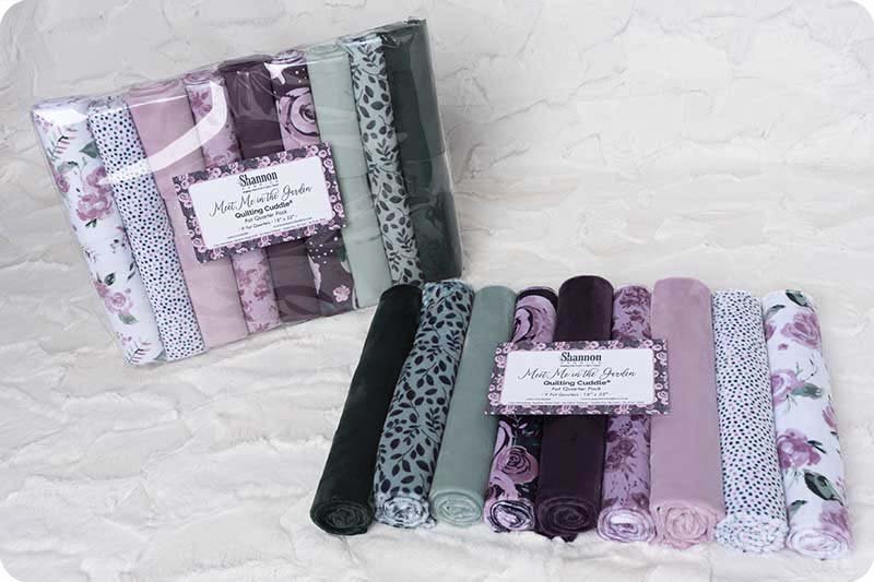 Shannon Fabrics Quilting Cuddle Minky Fabric Fat Quarter Pack Meet Me in the Garden - On Pins & Needles Quilting Co.