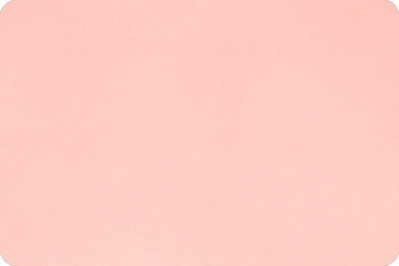 Shannon Fabrics Quilting Cuddle Solid Baby Pink 1.5mm 45" Wide Minky Fabric - On Pins & Needles Quilting Co.