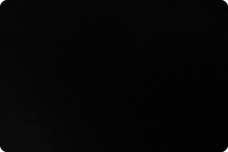 Shannon Fabrics Quilting Cuddle Solid Black 1.5mm 45" Wide Minky Fabric - On Pins & Needles Quilting Co.