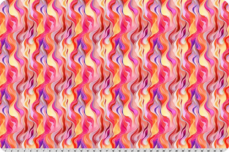 Shannon Fabrics Quilting Cuddle Wanderlust Rainbow Pink 1.5mm 44" Wide Minky Fabric - On Pins & Needles Quilting Co.