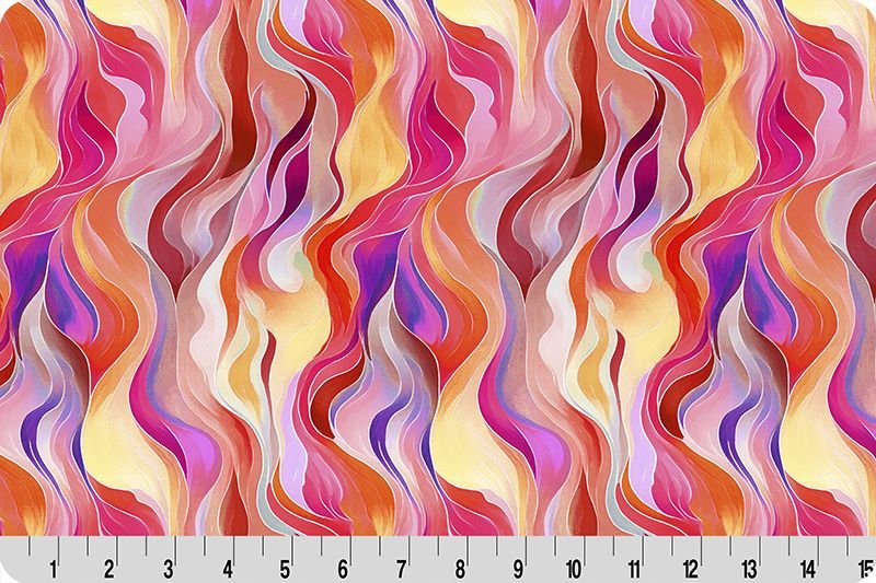 Shannon Fabrics Quilting Cuddle Wanderlust Rainbow Pink 1.5mm 44" Wide Minky Fabric - On Pins & Needles Quilting Co.