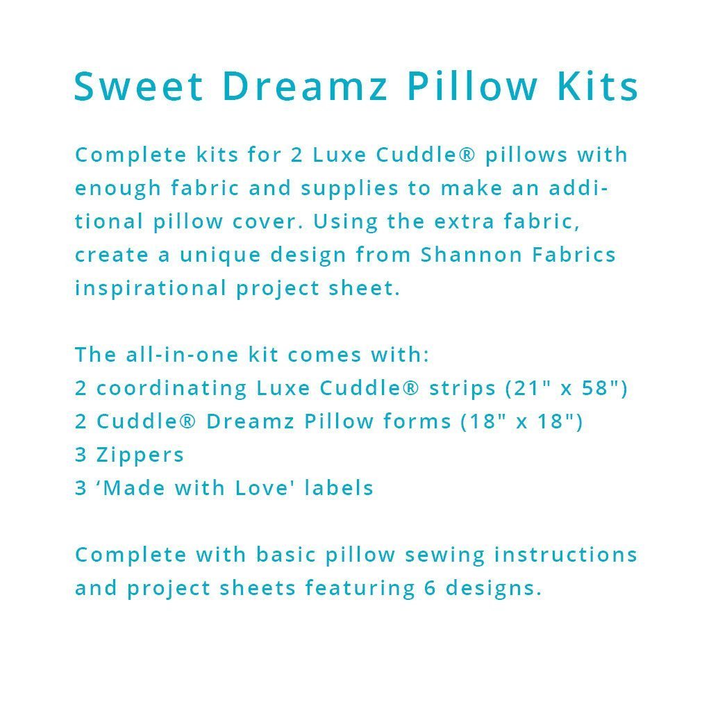 Shannon Fabrics Sweet Dreamz Pillow Kit Frosted Himalayan Elderberry - On Pins & Needles Quilting Co.