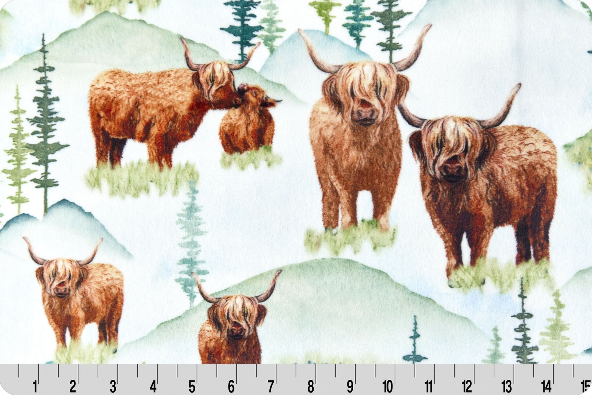 Shannon Fabrics The Highland Digital Cuddle Snow Minky Fabric - On Pins & Needles Quilting Co.
