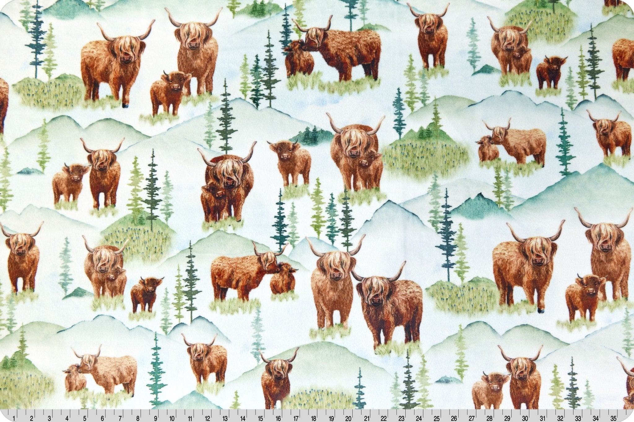 Shannon Fabrics The Highland Digital Cuddle Snow Minky Fabric - On Pins & Needles Quilting Co.