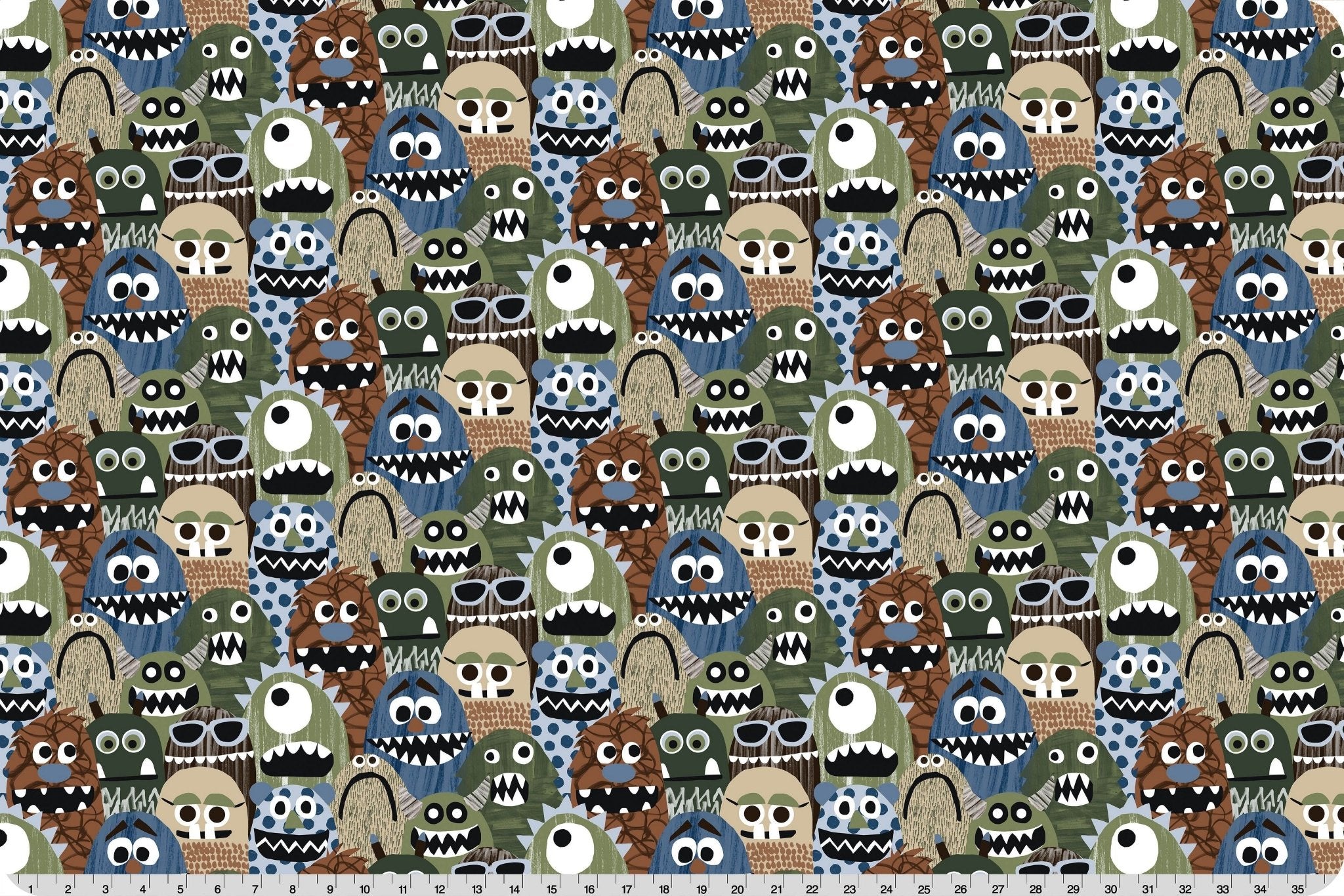 Shannon Fabrics Tickle Monster Digital Cuddle Loden Minky Fabric - On Pins & Needles Quilting Co.