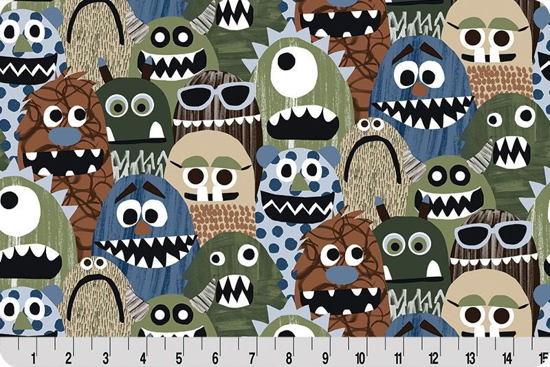 Shannon Fabrics Tickle Monster Digital Cuddle Loden Minky Fabric - On Pins & Needles Quilting Co.