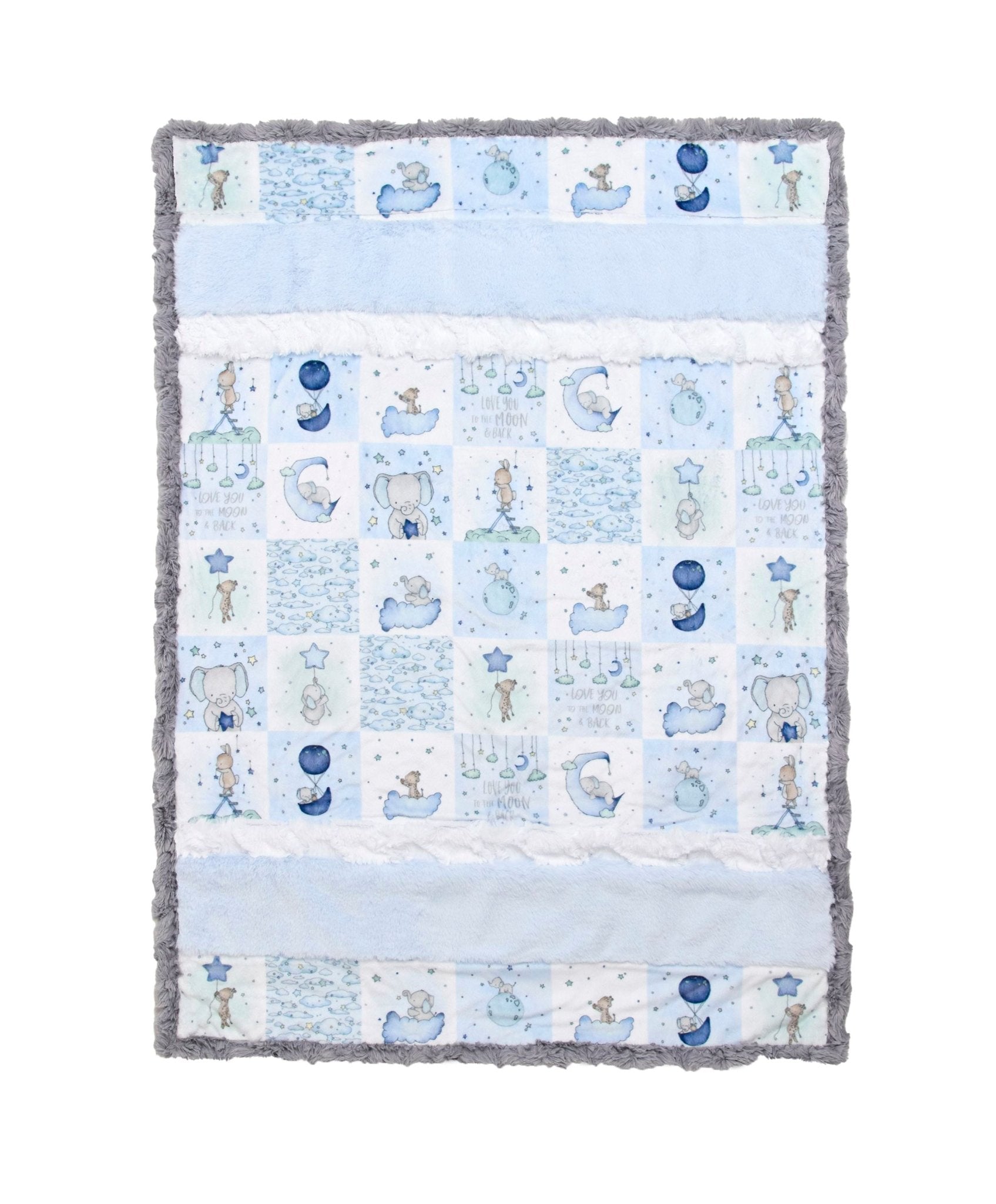 Shannon Fabrics Tiny Tails Sweet Pea Eli Cuddle Minky Blanket Kit 29"x41" - On Pins & Needles Quilting Co.