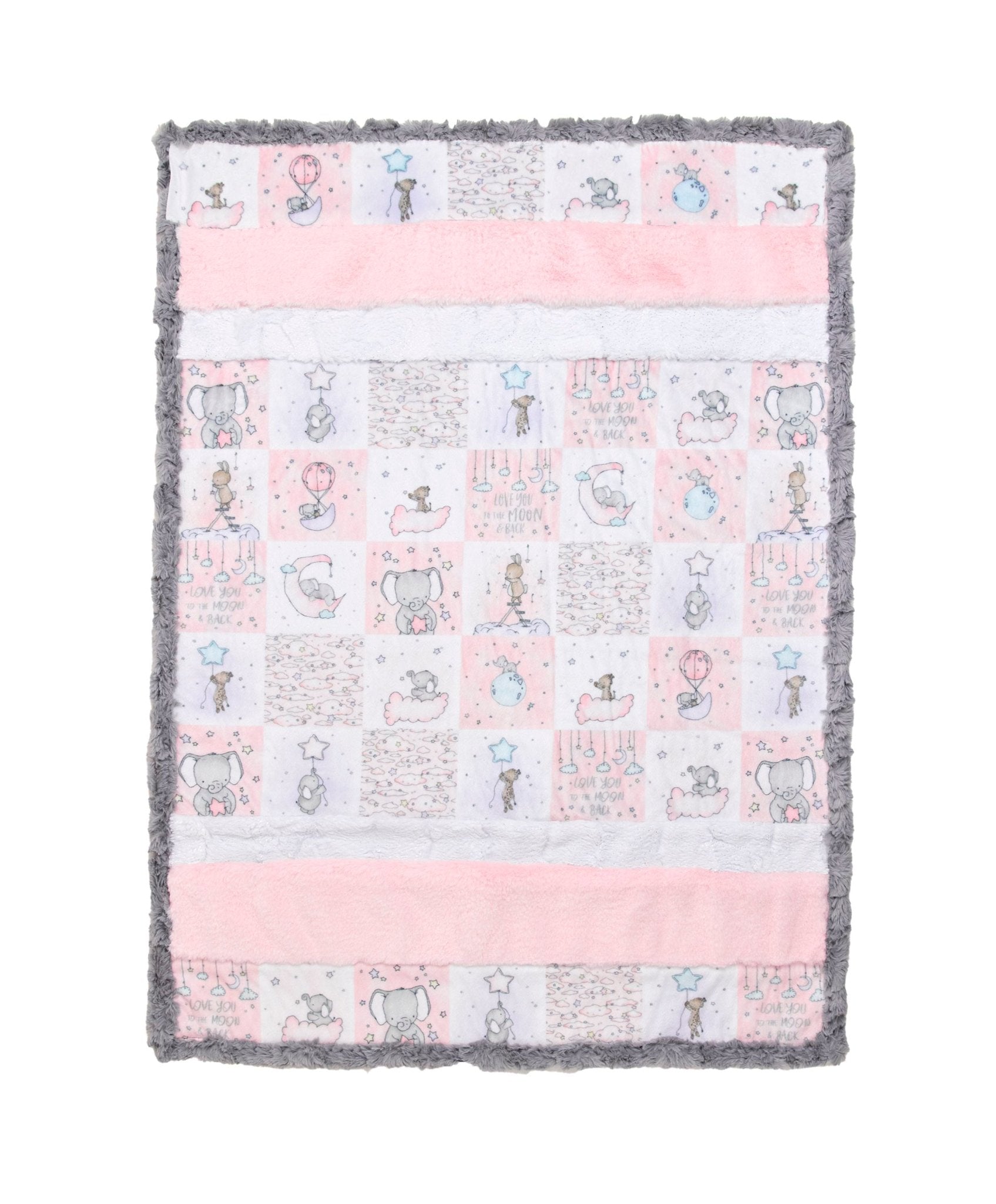 Shannon Fabrics Tiny Tails Sweet Pea Emma Cuddle Minky Blanket Kit 29"x41" - On Pins & Needles Quilting Co.