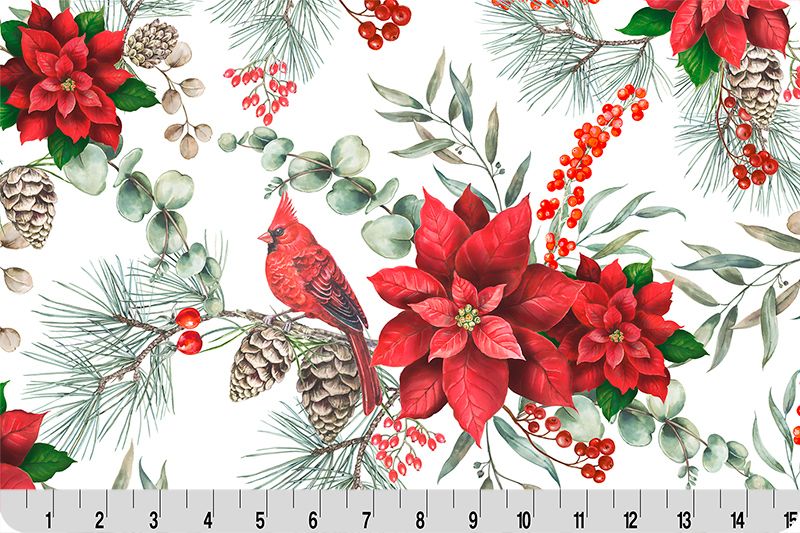 Shannon Fabrics Winter Song Digital Cuddle Multi Minky Fabric - On Pins & Needles Quilting Co.