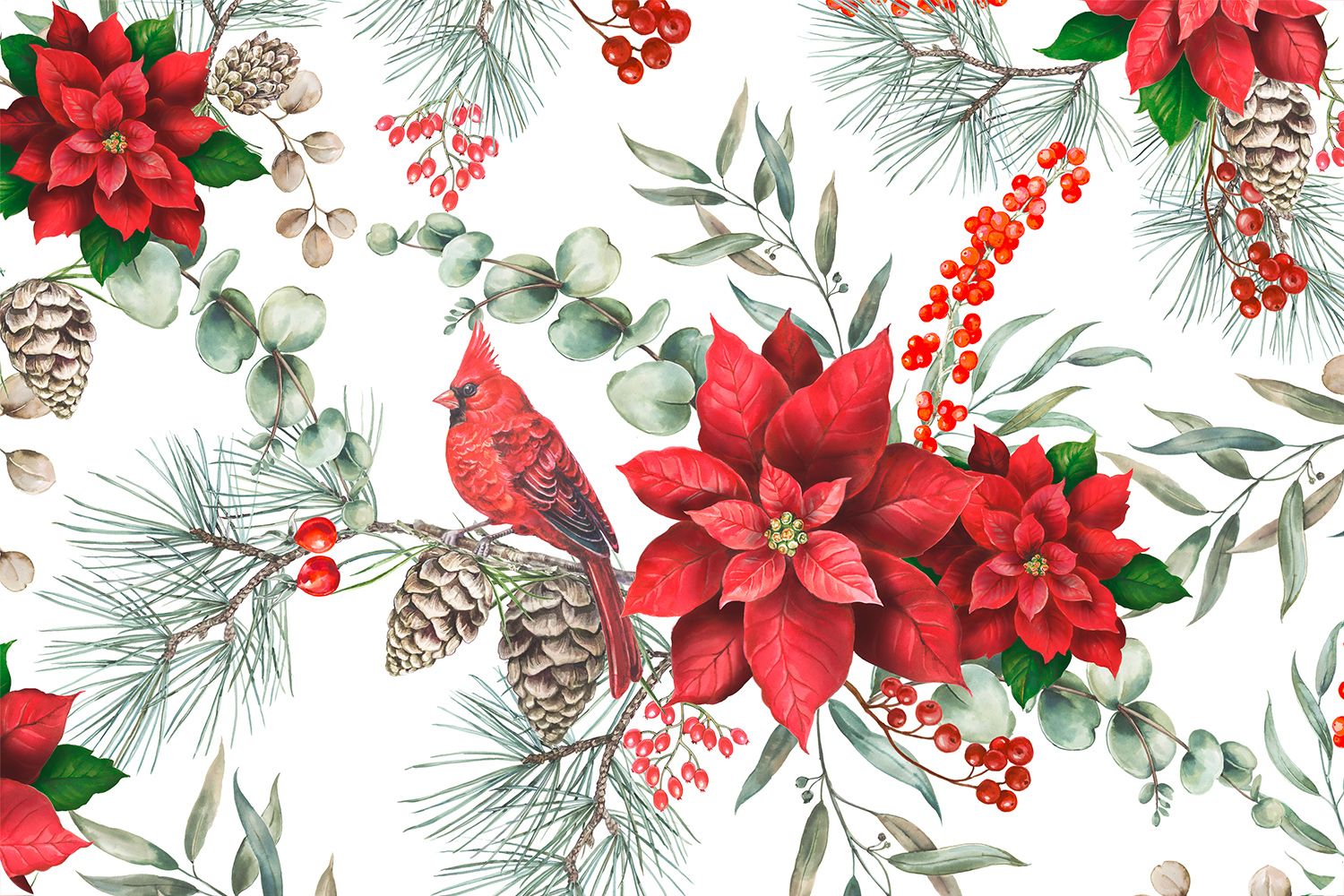 Shannon Fabrics Winter Song Digital Cuddle Multi Minky Fabric - On Pins & Needles Quilting Co.
