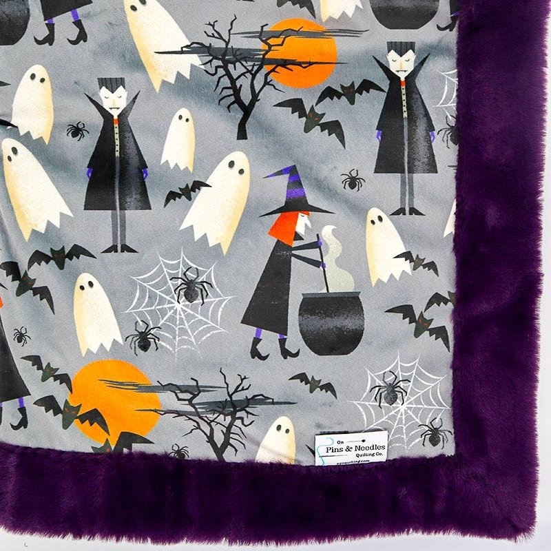 Eye of Newt Print & Logan Berry Seal Luxe Soft Minky Blanket - On Pins & Needles Quilting Co.