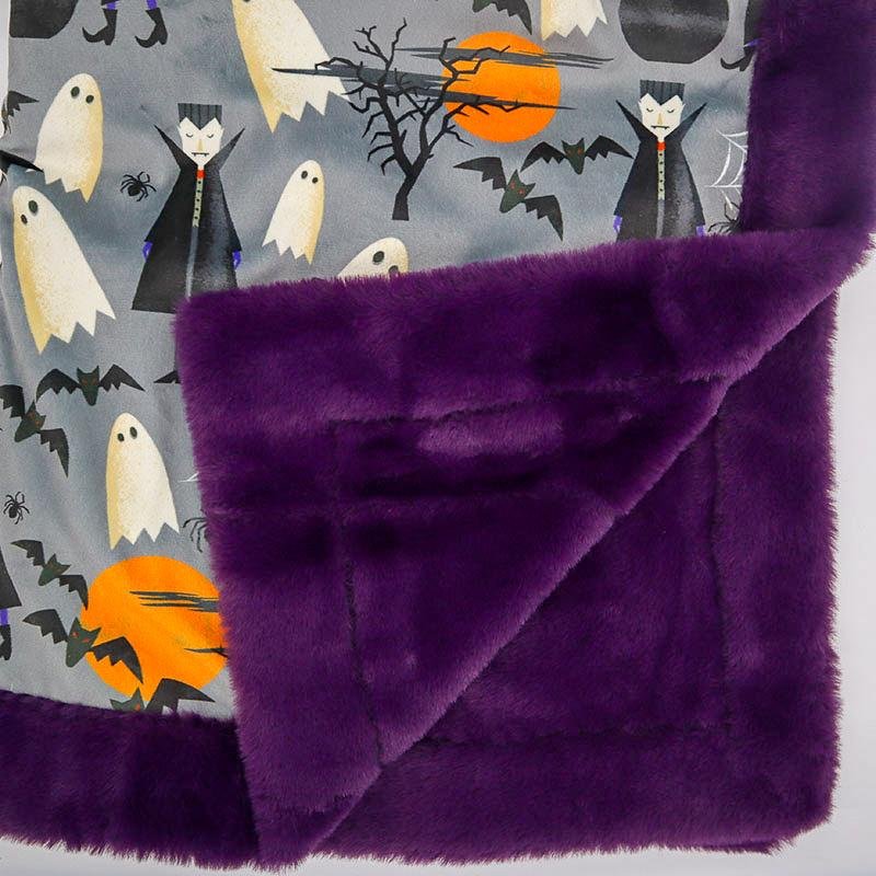 Eye of Newt Print & Logan Berry Seal Luxe Soft Minky Blanket - On Pins & Needles Quilting Co.