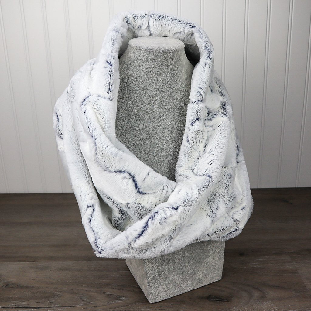 Frosted Hide Navy Luxe Minky Infinity Scarf - On Pins & Needles Quilting Co.