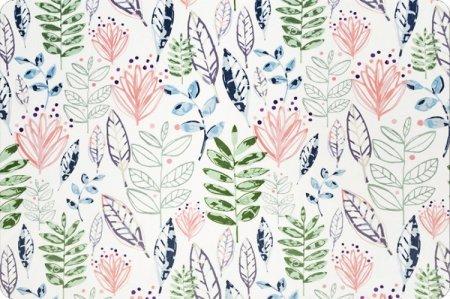 Shannon Digital Cuddle Minky Modern Leaf Blossom Fabric (PRICE PER 1/2 YARD) - On Pins & Needles Quilting Co.