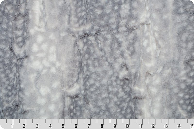 Shannon Fabrics 2 Yard Luxe Cuddle Cut Fawn Silver Minky Fabric (60"x72") - On Pins & Needles Quilting Co.