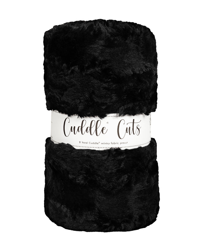 Shannon Fabrics 2 Yard Luxe Cuddle Cut Glacier Black Minky Fabric (60"x72") - On Pins & Needles Quilting Co.