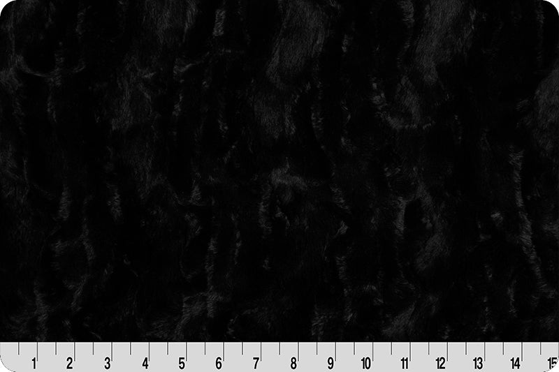 Shannon Fabrics 2 Yard Luxe Cuddle Cut Glacier Black Minky Fabric (60"x72") - On Pins & Needles Quilting Co.