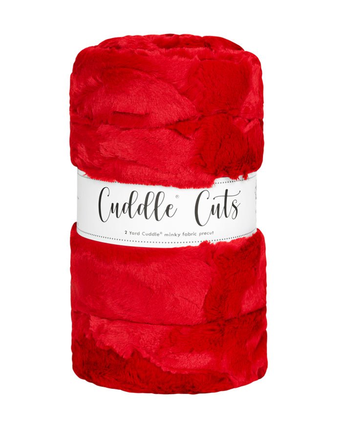 Shannon Fabrics 2 Yard Luxe Cuddle Cut Hide Cardinal Minky Fabric (60"x72") - On Pins & Needles Quilting Co.