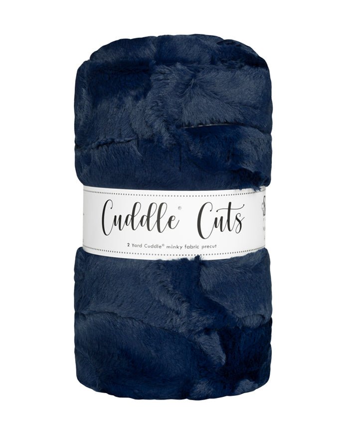 Shannon Fabrics 2 Yard Luxe Cuddle Cut Hide Navy Minky Fabric (60"x72") - On Pins & Needles Quilting Co.