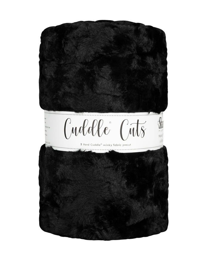 Shannon Fabrics 2 Yard Luxe Cuddle Cut Luna Black Minky Fabric (60"x72") - On Pins & Needles Quilting Co.