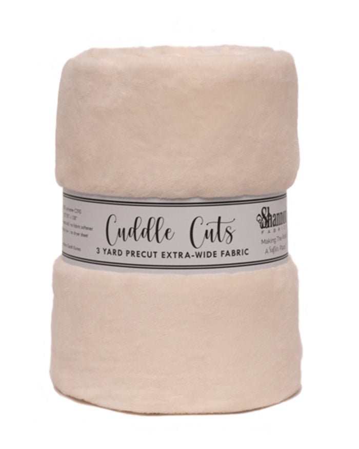 Shannon Fabrics 3 Yard Cuddle Cut Extra-Wide Ivory Minky Fabric (90"x108") - On Pins & Needles Quilting Co.