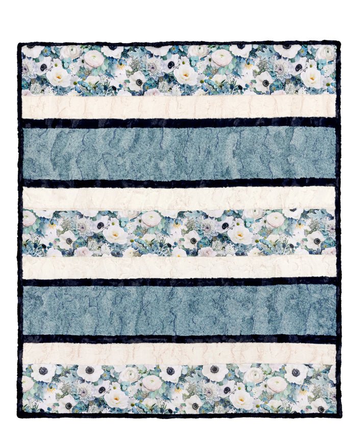 Shannon Fabrics Crazy 8 Blissful Bouquet Cuddle Minky Blanket Kit 58"x68" - On Pins & Needles Quilting Co.