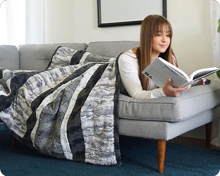 Shannon Fabrics Crazy 8 Silver Jubilee Cuddle Minky Blanket Kit 58"x68" - On Pins & Needles Quilting Co.