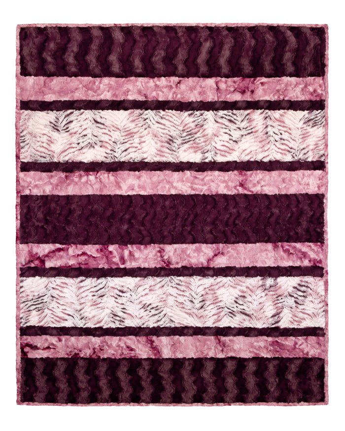 Shannon Fabrics Crazy 8 Wine In a Million Cuddle Minky Blanket Kit 58"x68" - On Pins & Needles Quilting Co.