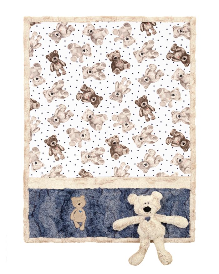 Shannon Fabrics Cuddle Buddies Kimberbear Minky Blanket and Stuffie Kit - On Pins & Needles Quilting Co.