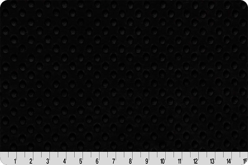 Shannon Fabrics Cuddle Dimple Black Minky Fabric - On Pins & Needles Quilting Co.