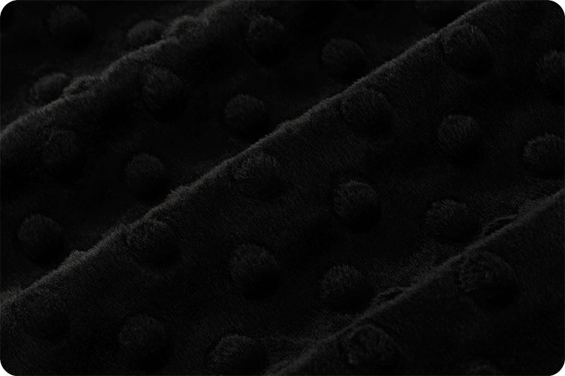 Shannon Fabrics Cuddle Dimple Black Minky Fabric - On Pins & Needles Quilting Co.