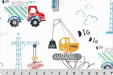 Shannon Fabrics Dig Dig Digital Cuddle Multi Minky Fabric (PRICE PER 1/2 YARD) - On Pins & Needles Quilting Co.