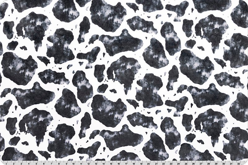 Shannon Fabrics Double-Sided Cow Cloud Cuddle Black Minky Fabric - On Pins & Needles Quilting Co.