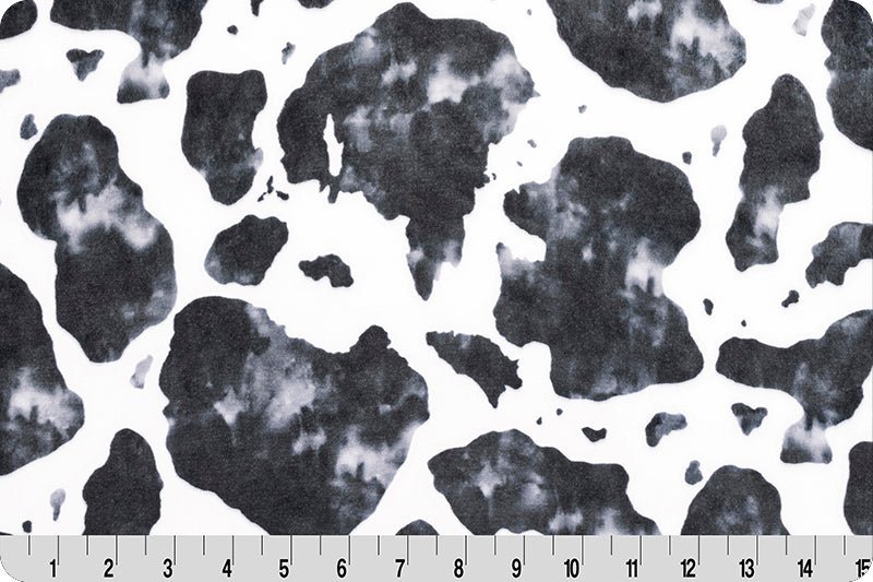 Shannon Fabrics Double-Sided Cow Cloud Cuddle Black Minky Fabric - On Pins & Needles Quilting Co.