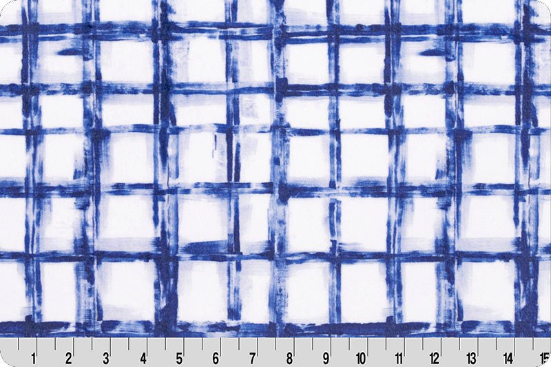 Shannon Fabrics Double-Sided Crosshatch Cloud Cuddle Navy Minky Fabric - On Pins & Needles Quilting Co.