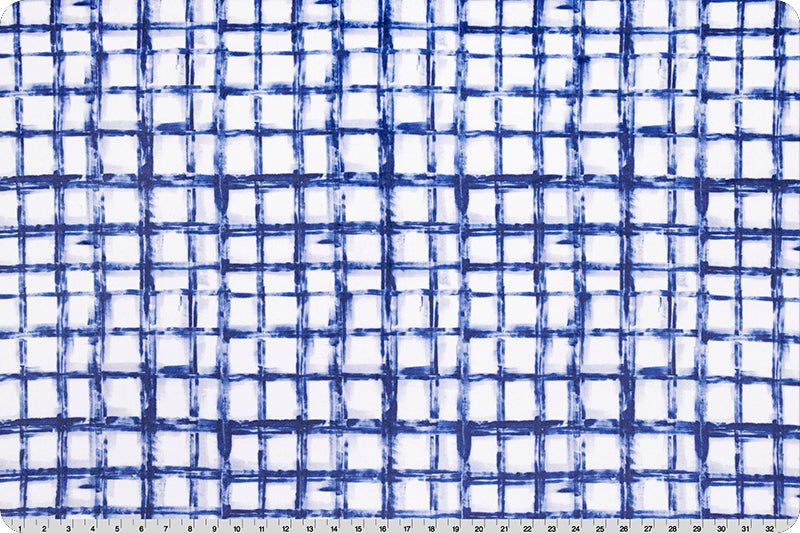 Shannon Fabrics Double-Sided Crosshatch Cloud Cuddle Navy Minky Fabric - On Pins & Needles Quilting Co.